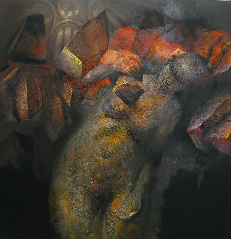 KATABASIS-5, Oil on canvas, 210X200 cm, 2015, Madison, WI, USA