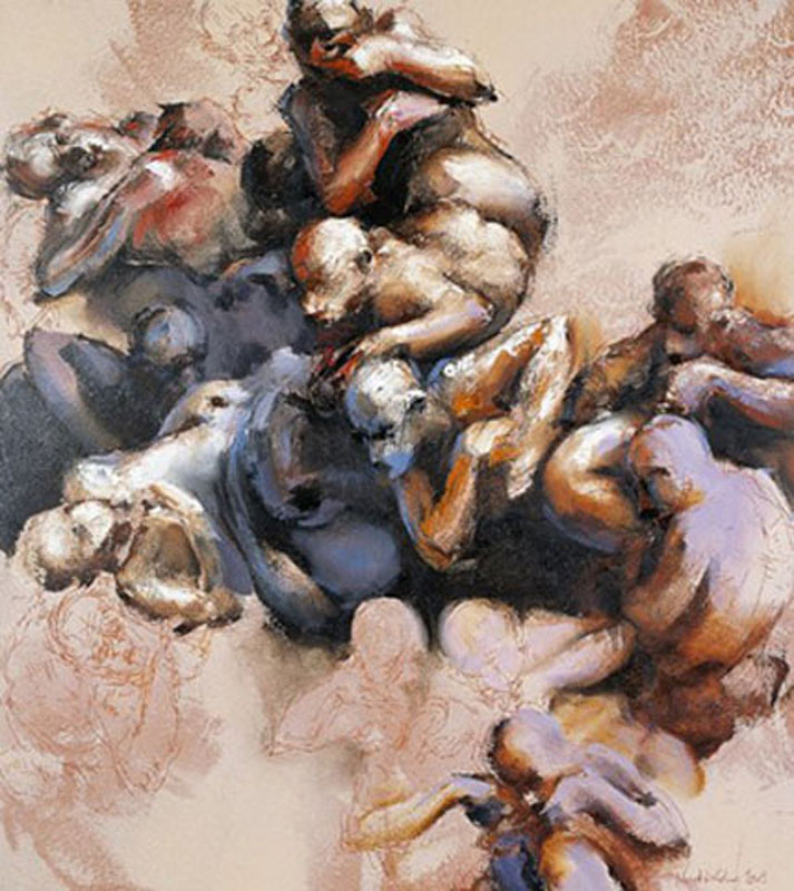 BODIES IN SPACE-3, Oil on canvas, 180X160 cm, 2001, İstanbul