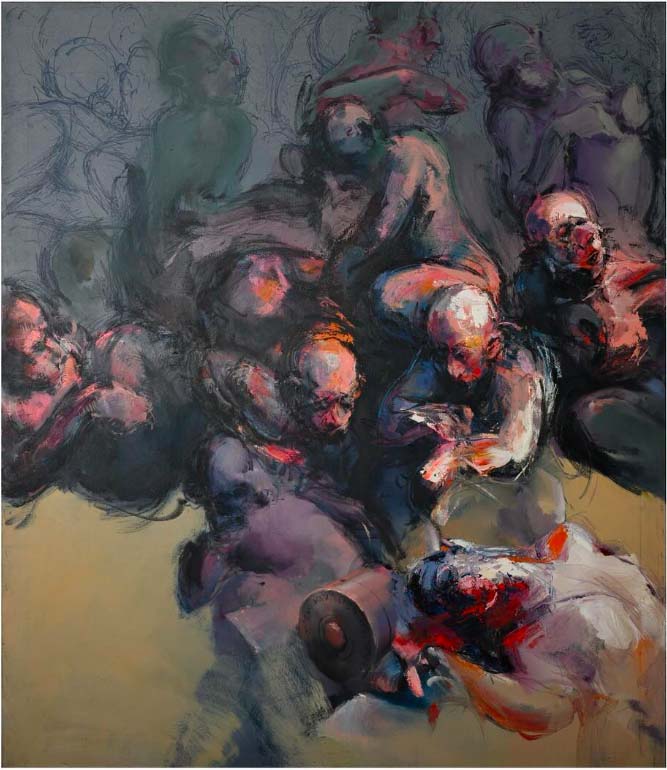 BODIES IN SPACE-8, Oil on canvas, 180X160 cm, 2001, İstanbul