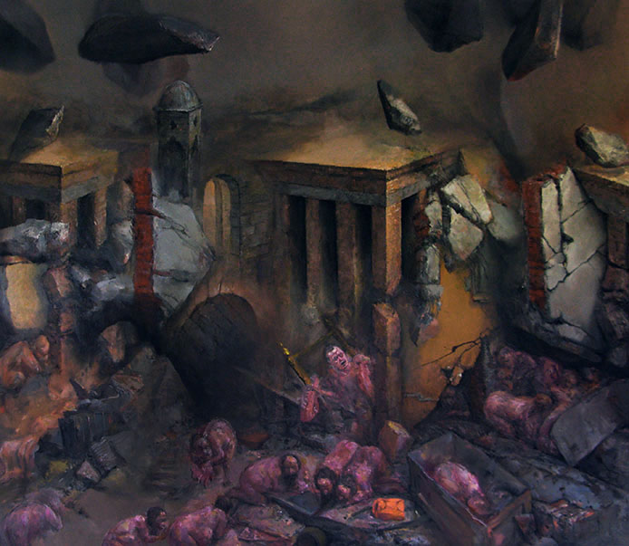 DIVINE COMEDY-2, Oil on canvas, 195X167 cm, 2022, Madison WI USA