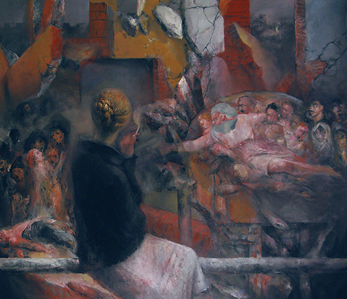 DIVINE COMEDY-4, Oil on canvas, 195X167 cm, 2022, Madison WI USA