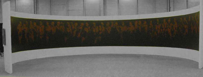 IN FRONT OF THE WALL-6, Oil on canvas, 2500X200 cm, 2006, Istanbul